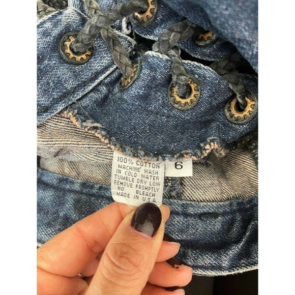 Mink Vox 6 Jeans Vintage RARE from Henry Duarte Y2K Lace Up Stitched Low Rise - Picture 11 of 11